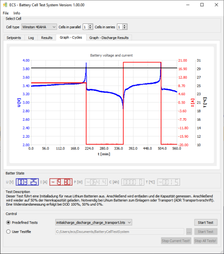 ECS - Battery Cell Test Software