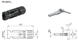 KST4/6II-UR  MC4 Photovoltaik Kupplungsstecker, fr Leiterquerschnitt 4,0 bis 6,0 mm (AWG 12 bis 10), Kabel- 5,9 bis 8,8 mm