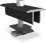 XS Modulmittelklemme, schwarz eloxiert